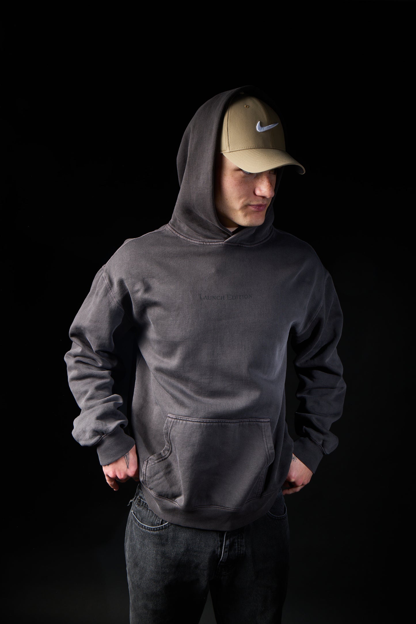 Midnight Launch Edition Hoodie (Black on Black Wash)
